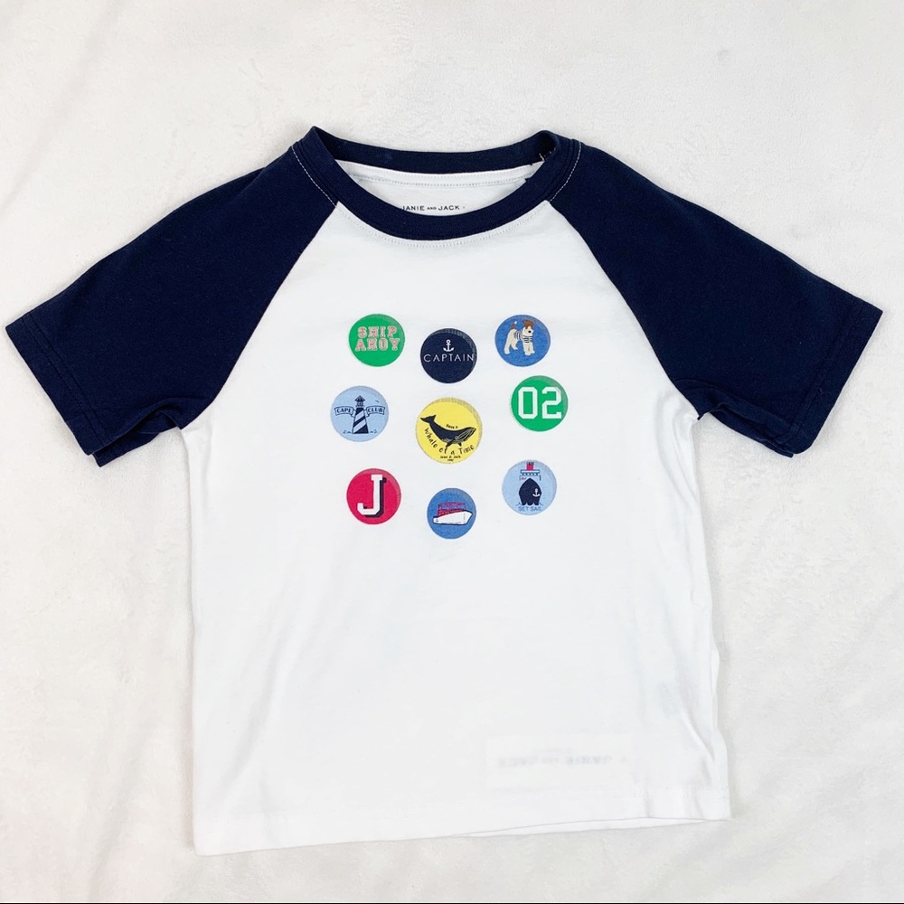 Janie and jack raglan sleeve graphic‎ tee